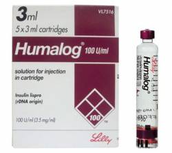 Humalog Cartridges 100 iu (5 cartridges)