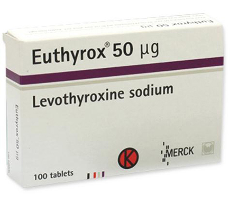 Euthyrox (T4) 25 mcg (50 pills)